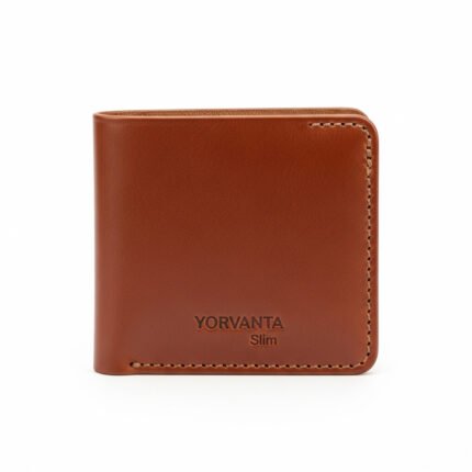 Yorvanta Slim Minimalist Leather Wallet | Full-Grain Leather Card Holder